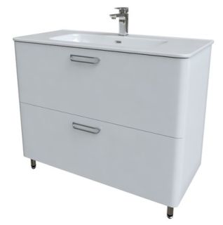 Напольная тумба с раковиной IDDIS Brick BRI10WFi95K 100см белый